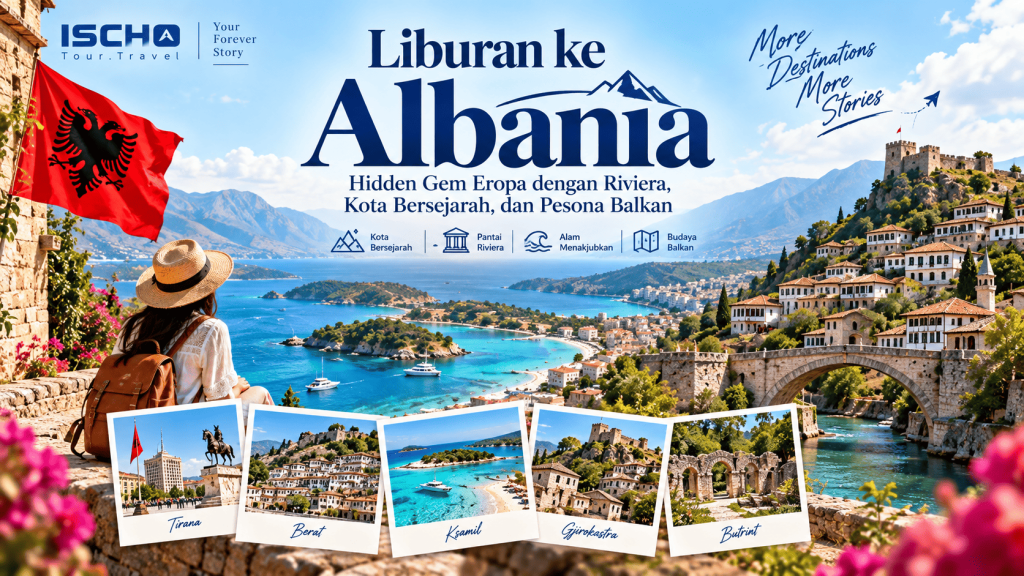 Pemandangan Albanian Riviera saat liburan ke Albania