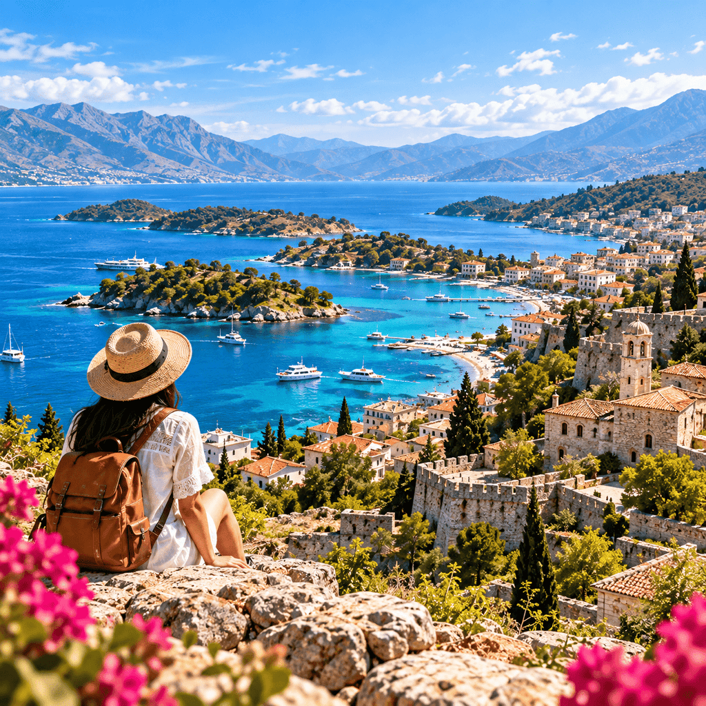 Pemandangan Albanian Riviera saat liburan ke Albania